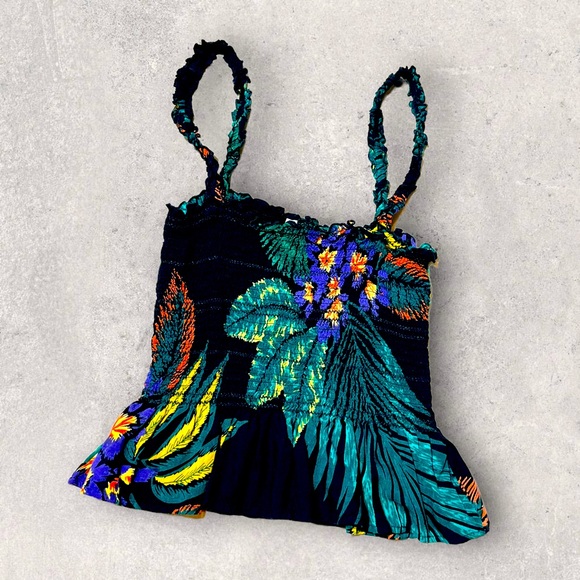 Patrons Of Peace Topical Crop Tank Top Black - Picture 5 of 15